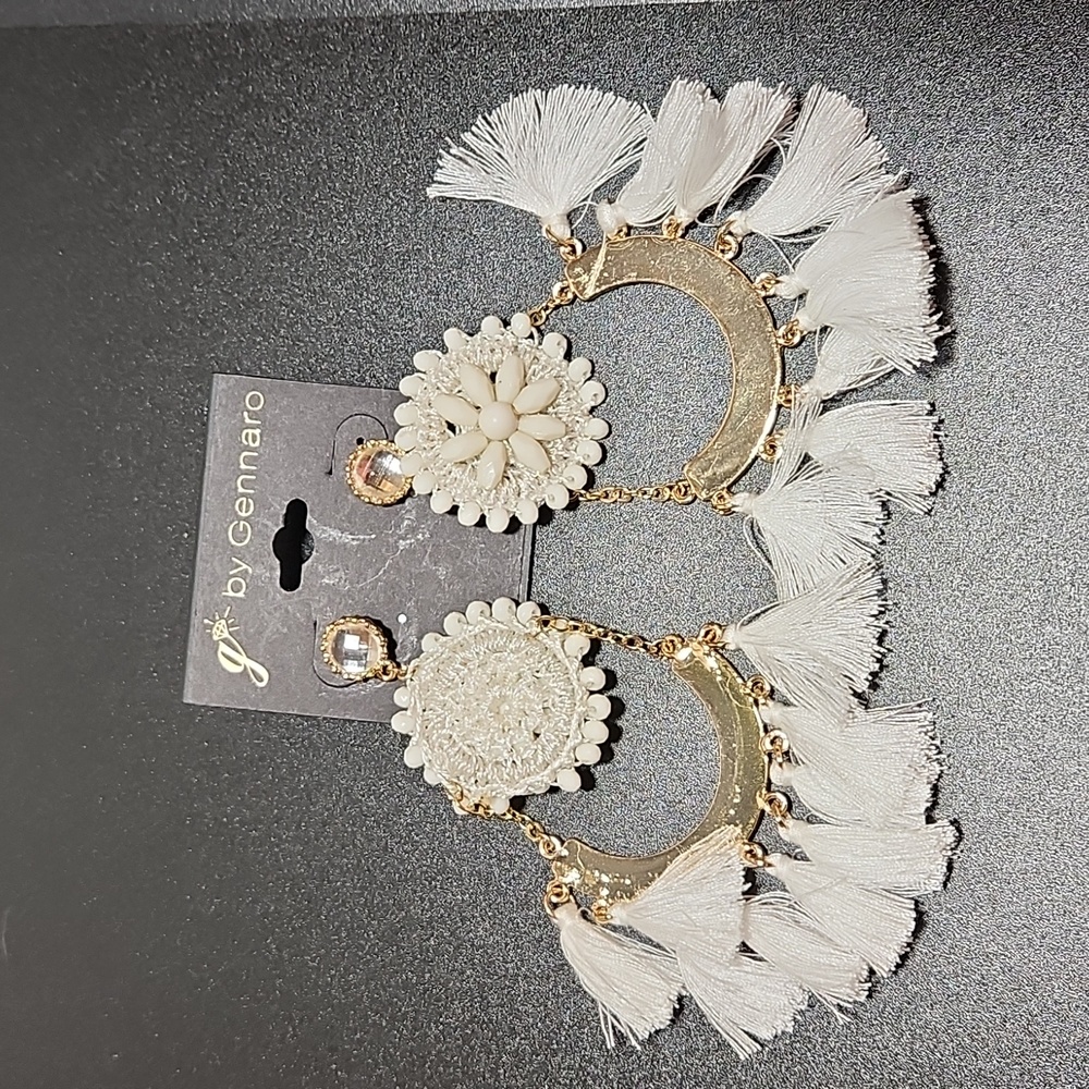 G by Gennaro Braded Fringe Dangle Pierced Earrings Costume Jewelry